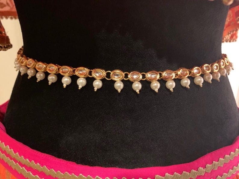 Gold Tone Kamarbandh West Belt - Image 7