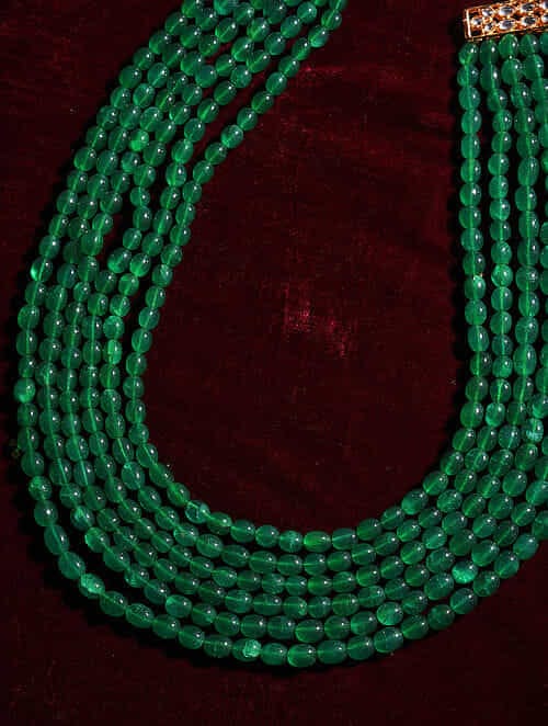 Man's Emarald Green Long Groom Necklace - Image 2