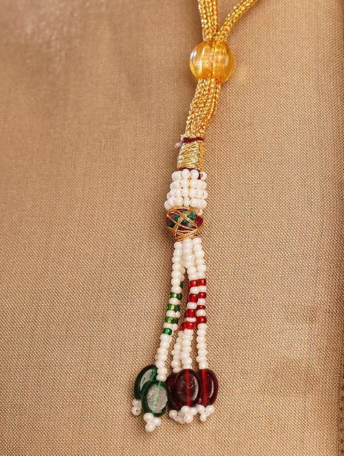 Man's Emarald Green Long Groom Necklace - Image 5