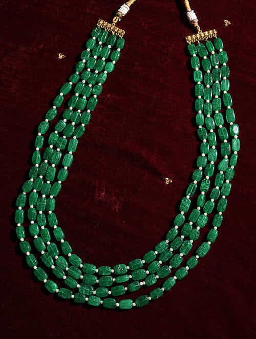 Man's Emarald Green Long Groom Necklace - Image 2