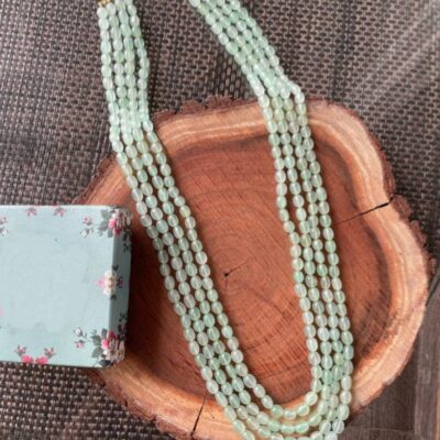 Man's Emarald Green Long Groom Necklace
