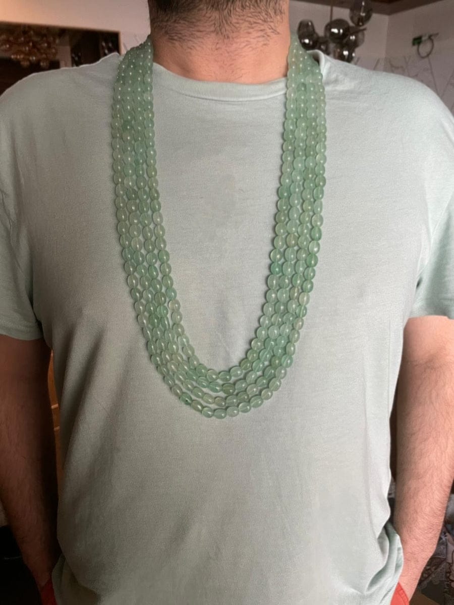 Man's Emarald Green Long Groom Necklace - Image 2