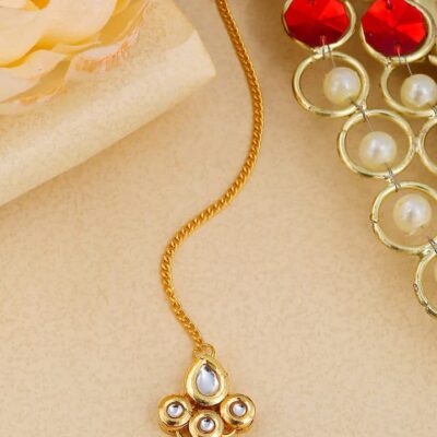 Gold-Plated Kundan studded Maangtika