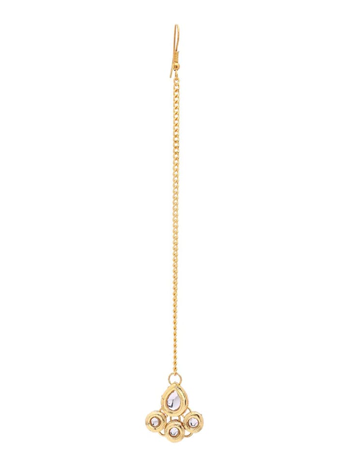 Gold-Plated Kundan studded Maangtika - Image 3