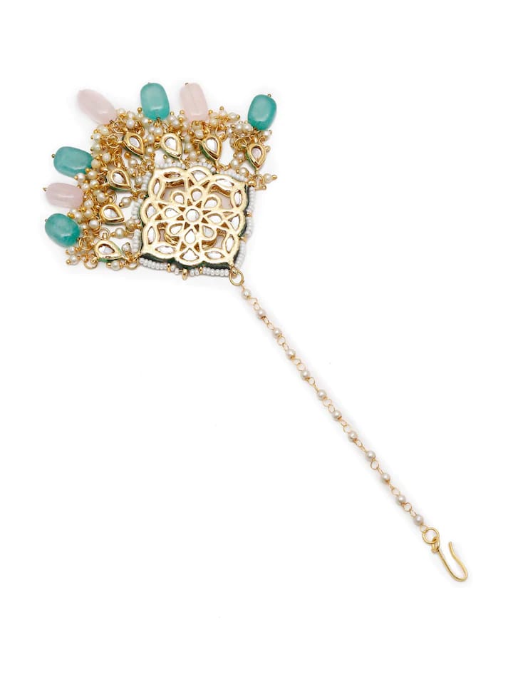 Gold-Plated Kundan Studded Maangtikka - Image 5