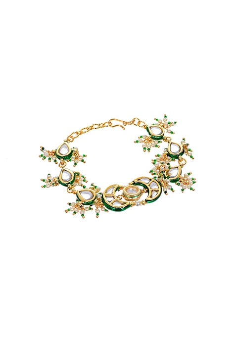 Gold Tone Kundan Mathapatti - Image 3