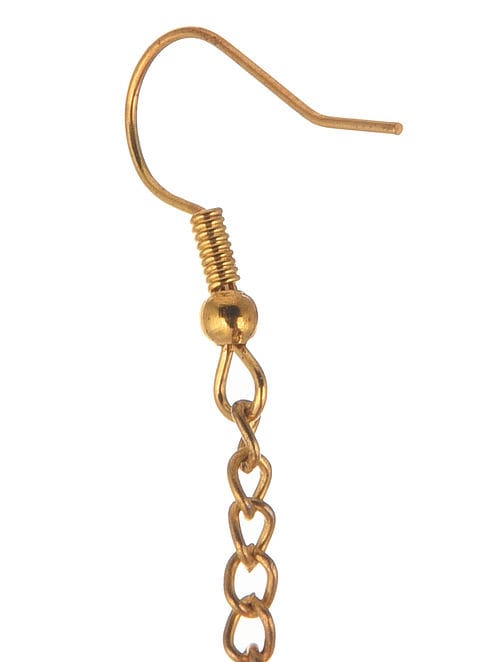 Gold Plated Artificial Stones Pearl Cluster Maangtika - Image 3