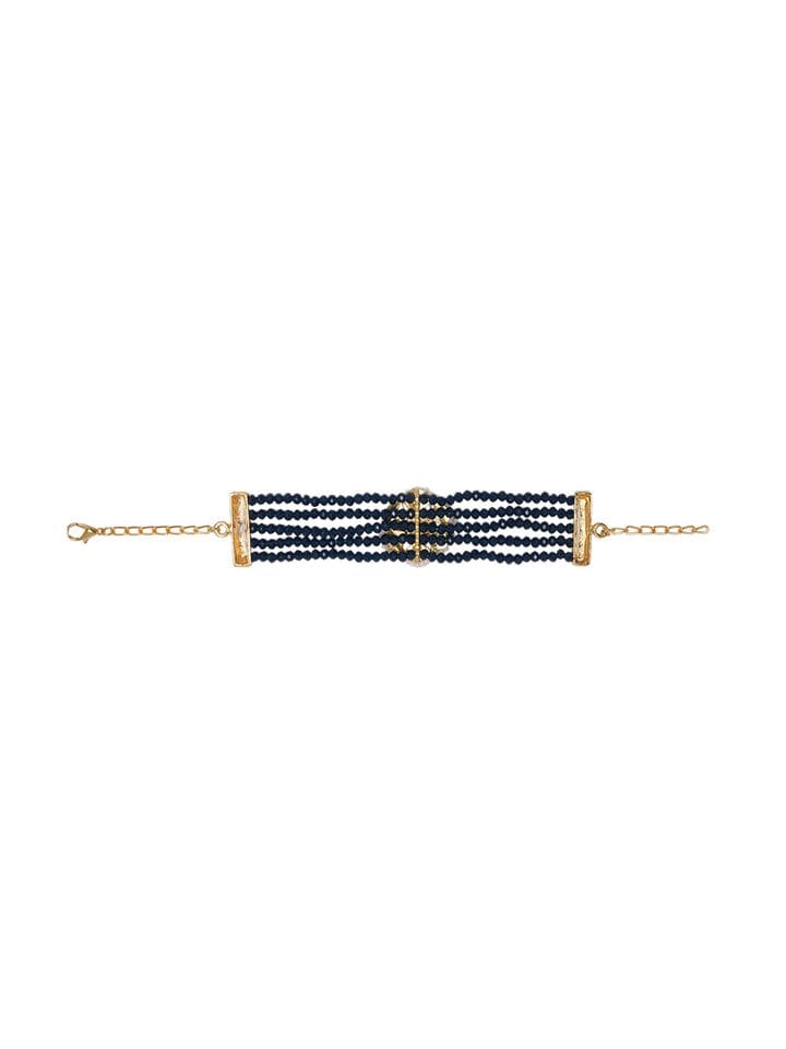 Gold Plated Kundan Pearl Bracelet - Image 5