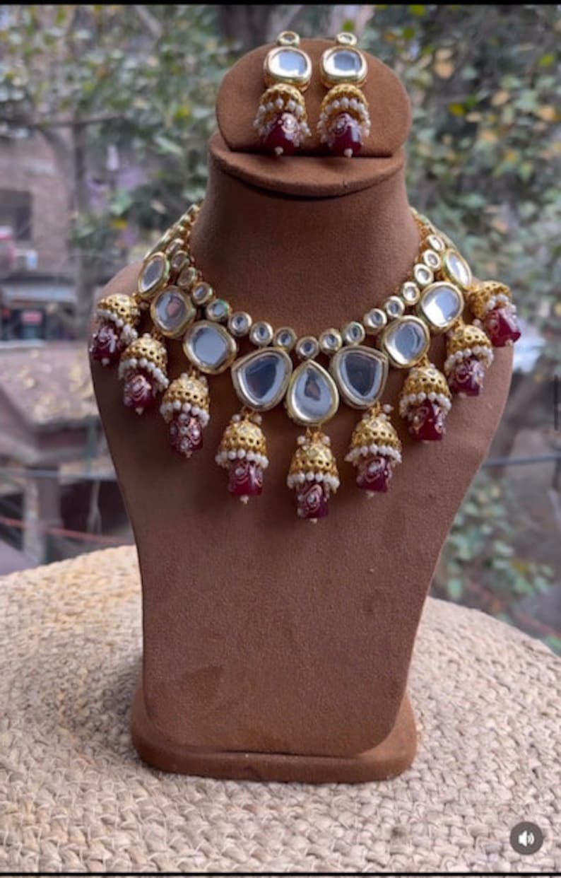 Tanjore kundan necklace set - Image 3