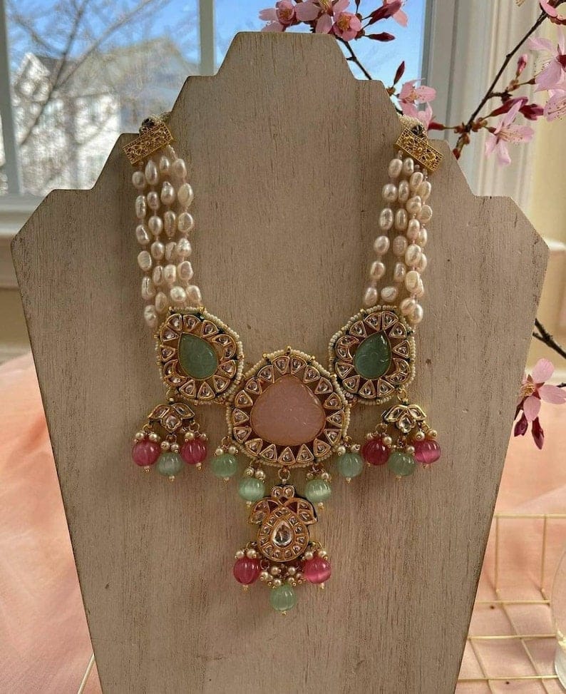 Tanjore kundan necklace set - Image 2