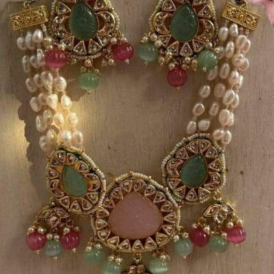 Tanjore kundan necklace set