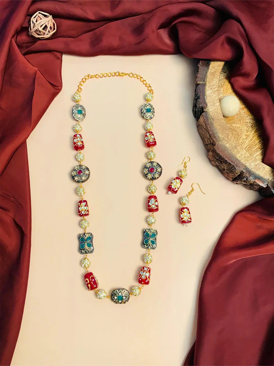 Multi Beads Long Necklace - Image 5