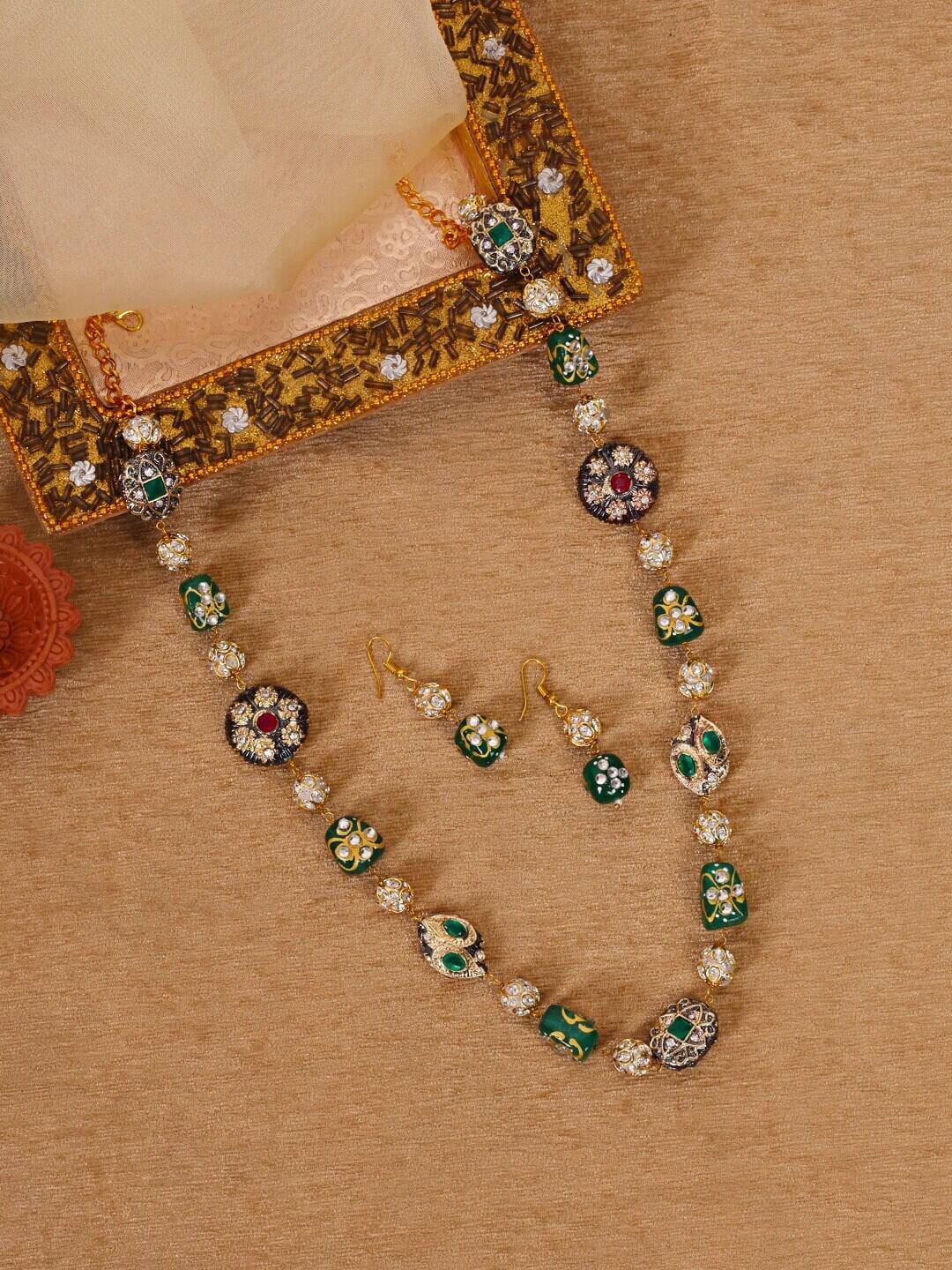 Multi Beads Long Necklace