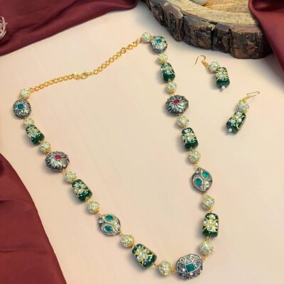 Multi Beads Long Necklace