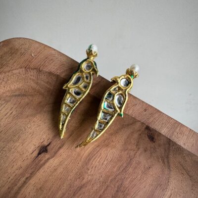 Parrot Kundan Earrings