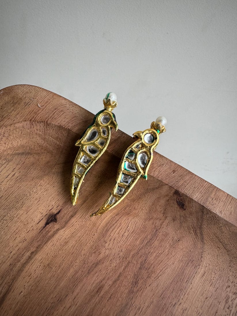 Parrot Kundan Earrings
