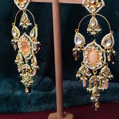 Kundan Meena Jadau Earring