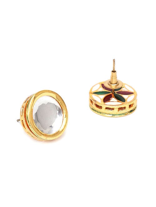 Kundan Meena Jadau Earring - Image 4
