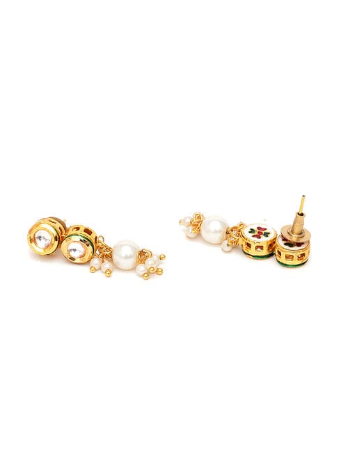 Kundan Meena Jadau Earring - Image 3