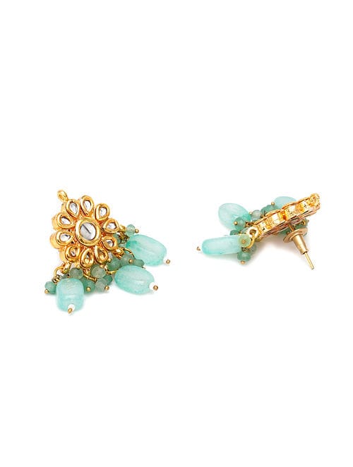 Kundan And Pearl Earrings - Image 4