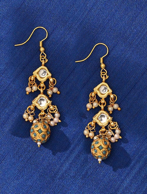 Kundan Meena Jadau Earring