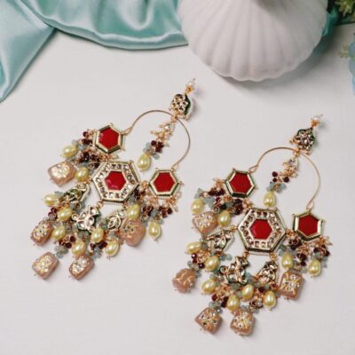 Kundan And Pearl Earrings