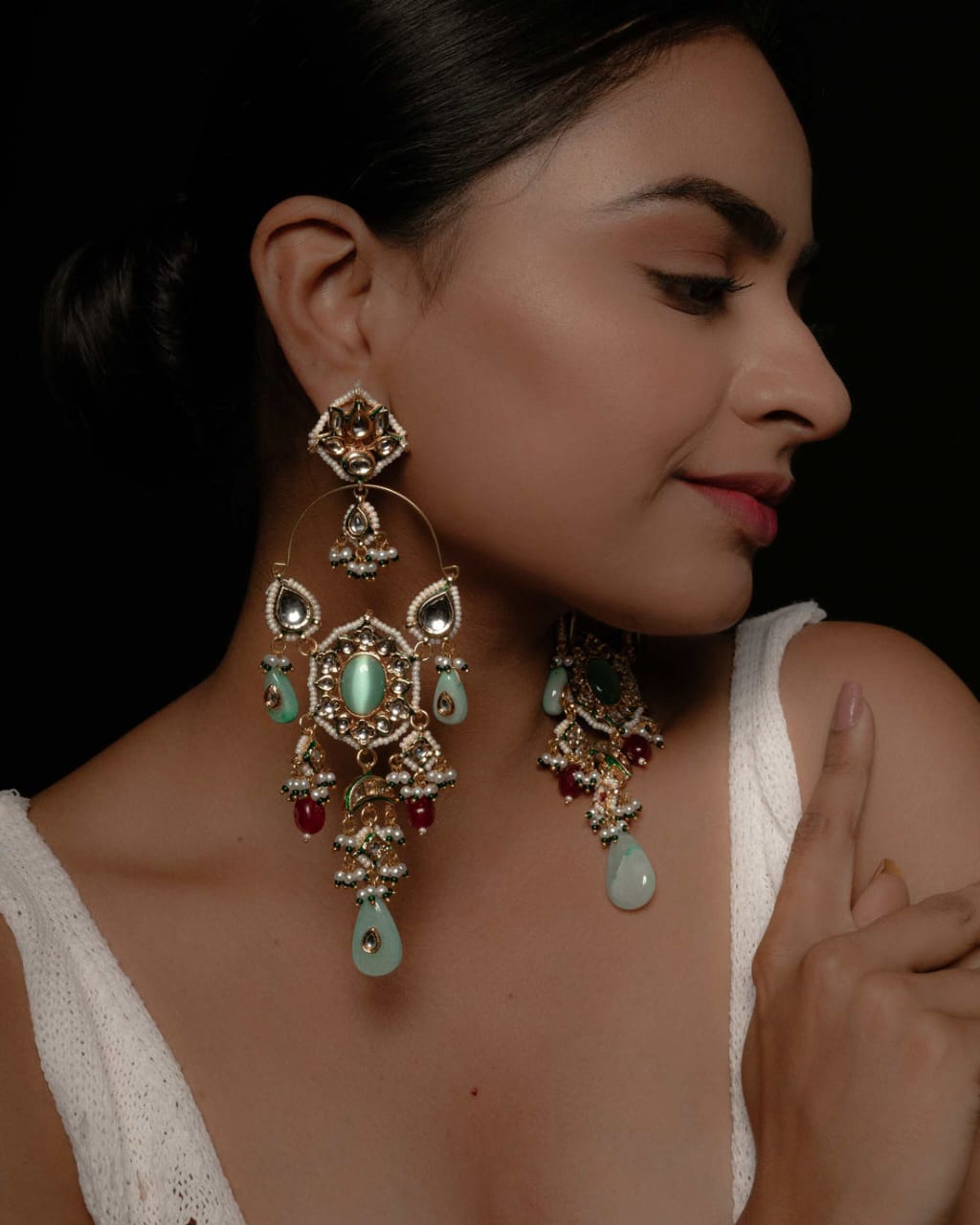 Kundan And Pearl Earrings