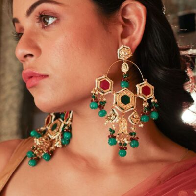 Kundan And Pearl Earrings