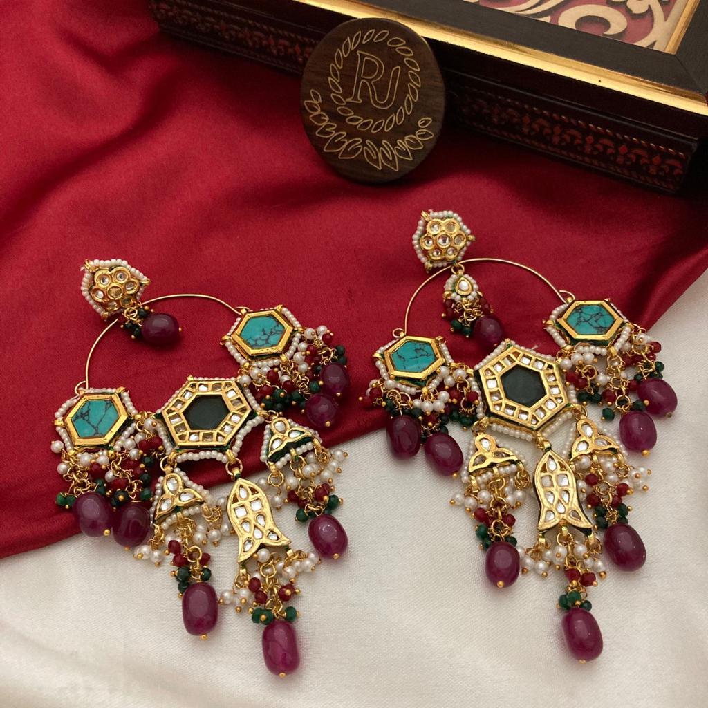 Kundan And Pearl Earrings