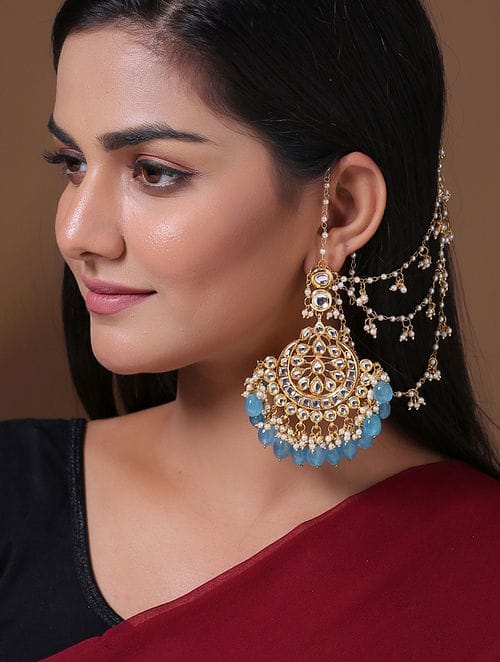 Kundan And Pearl Earrings