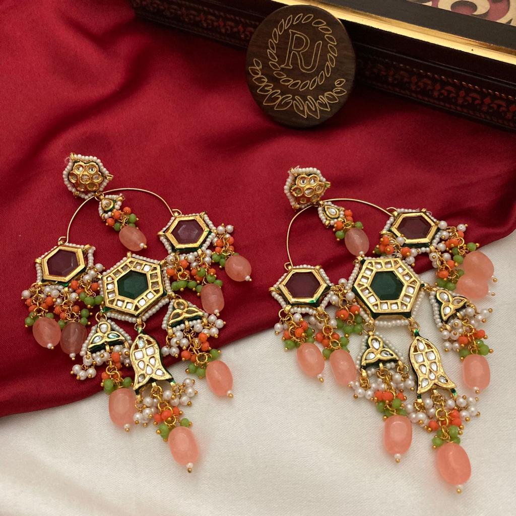 Kundan And Pearl Earrings