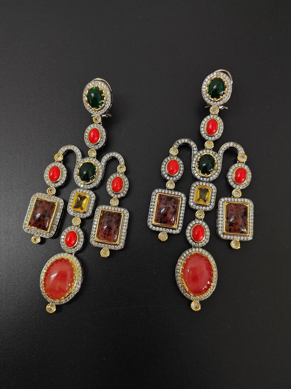 Uncut Kundan Polki Earrings