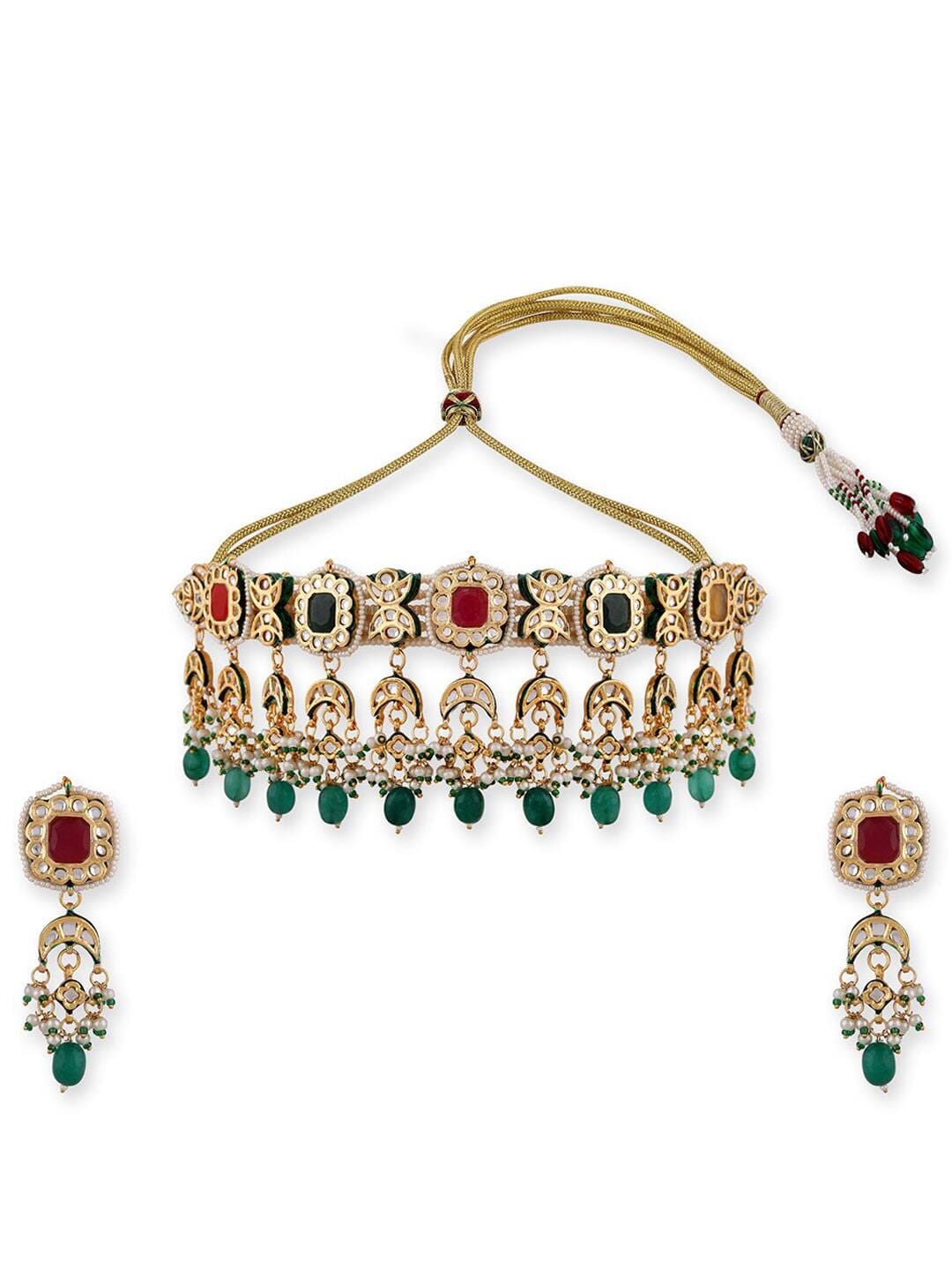 Navratan Kundan Necklace - Image 3