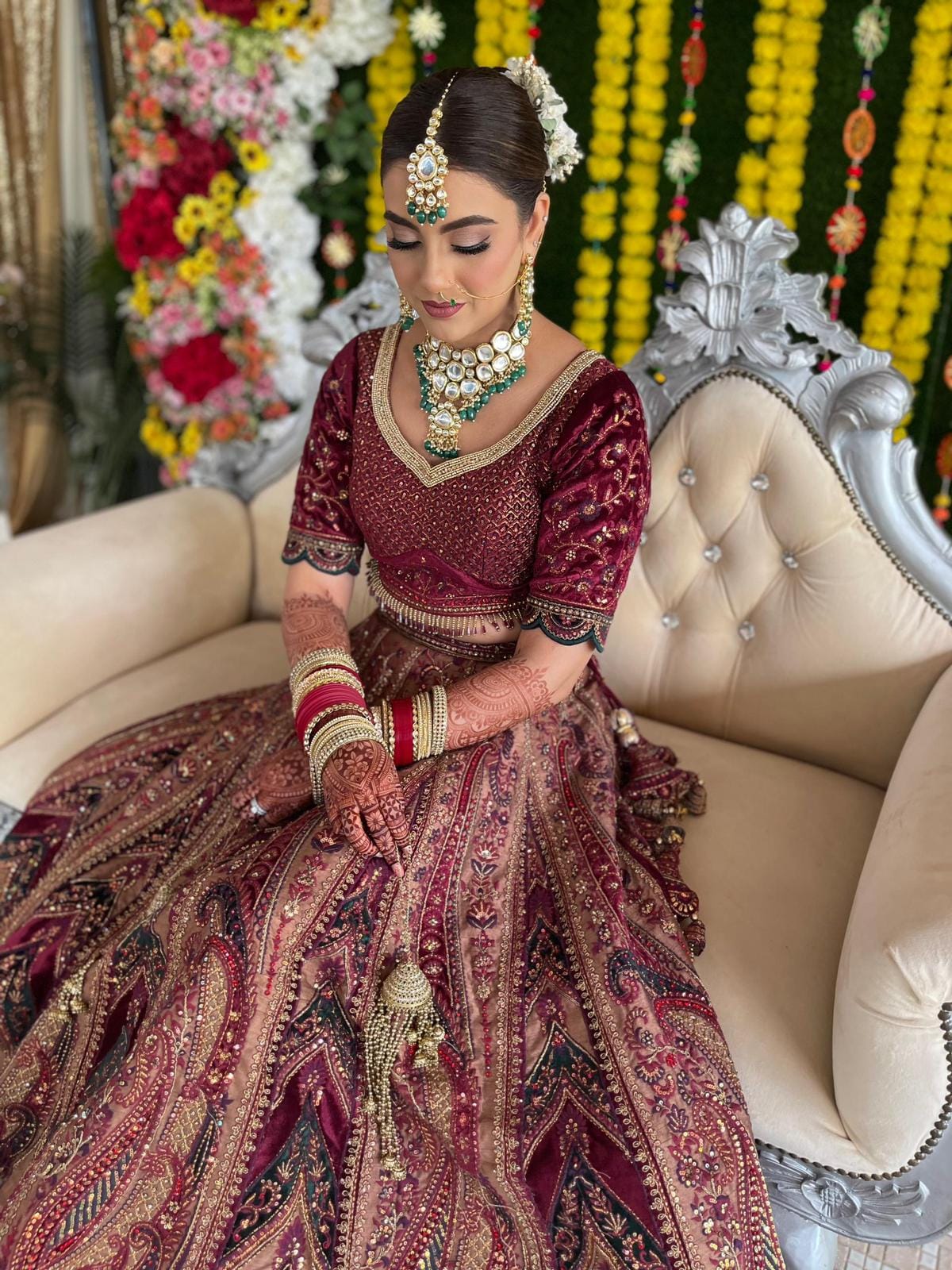 Our Happy Costumer Handamde Kundan Bridal Set - Image 3