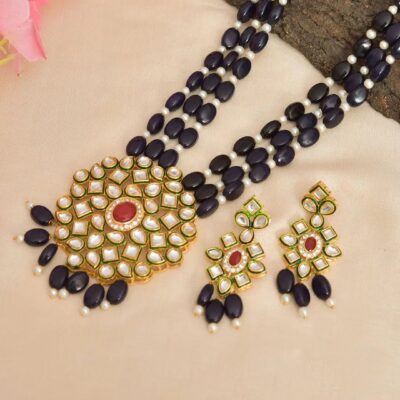 Gold Plated Alloy Earring and Necklace Set