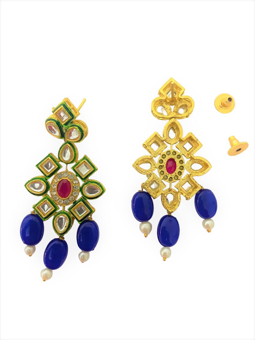 Gold Plated Alloy Earring and Necklace Set - Image 5