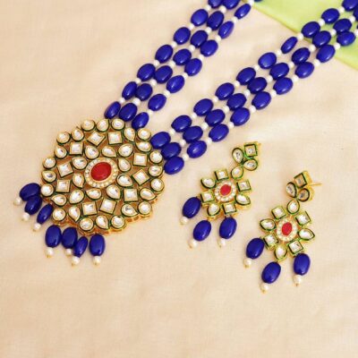Gold Plated Alloy Earring and Necklace Set