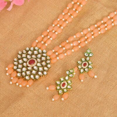 Gold Plated Alloy Earring and Necklace Set