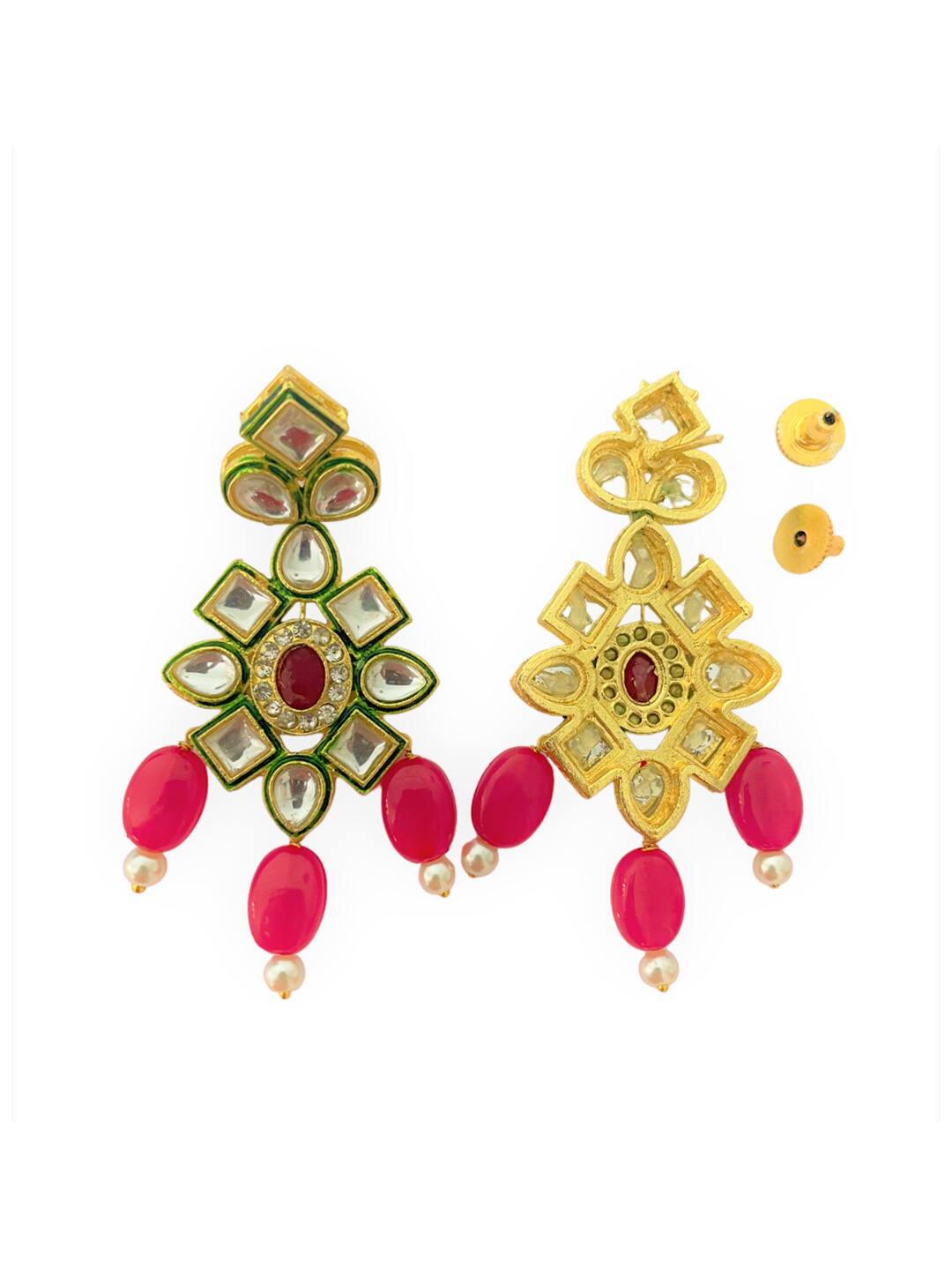 Gold Plated Alloy Earring and Necklace Set - Image 6
