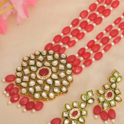 Gold Plated Alloy Earring and Necklace Set