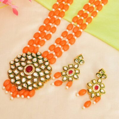 Gold Plated Alloy Earring and Necklace Set