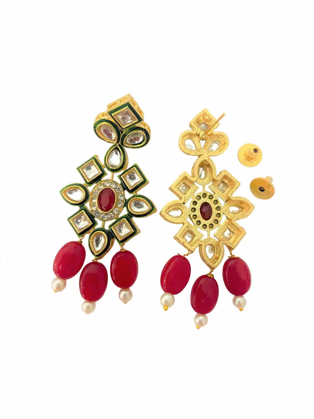 Gold Plated Alloy Earring and Necklace Set - Image 5