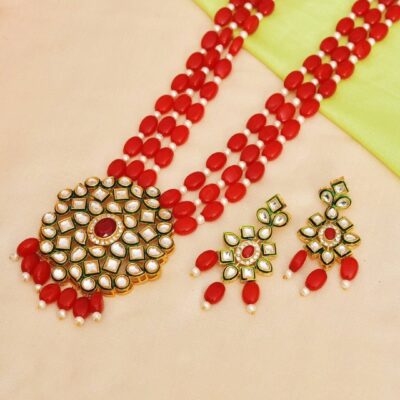Gold Plated Alloy Earring and Necklace Set