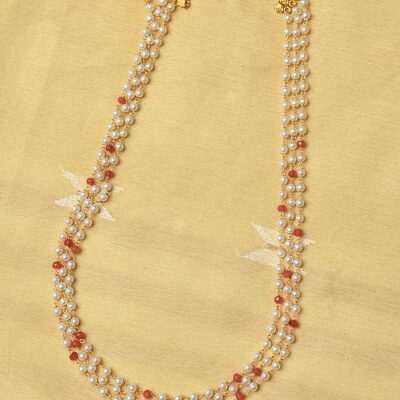 White & Pink Pearl Necklace