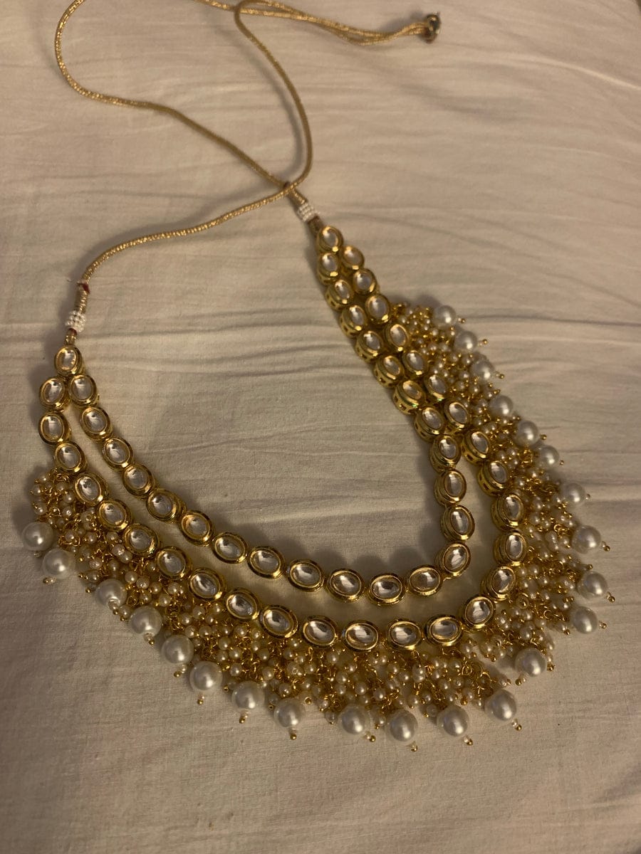 Kundan Necklace With Earrings - Image 2