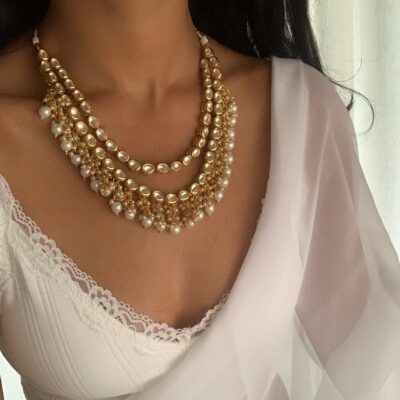 Kundan Necklace With Earrings
