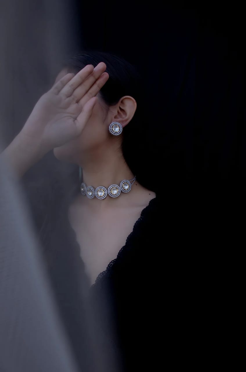 Round Ad Polki Necklace