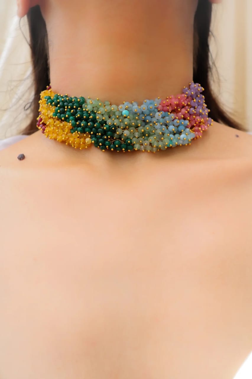 beautiful Handcraft Multi Peral Necklace - Image 2