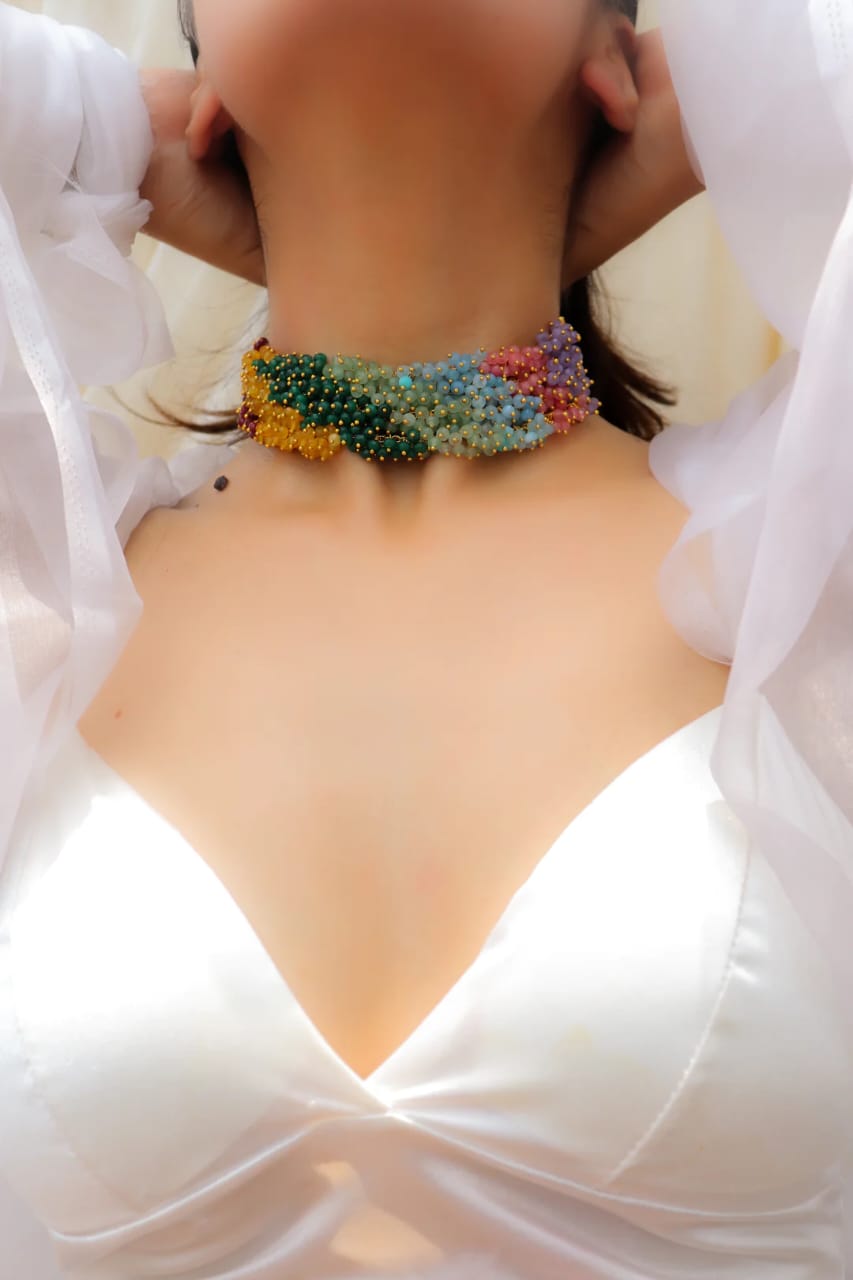 beautiful Handcraft Multi Peral Necklace - Image 3