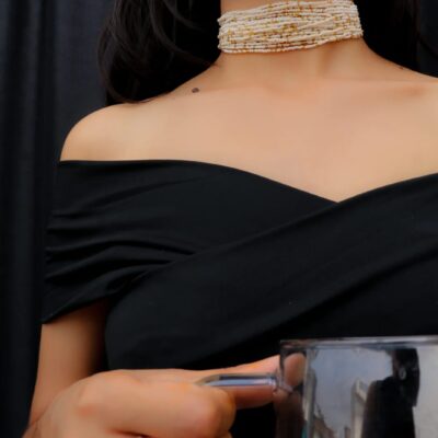 White & Golden Peral Necklace